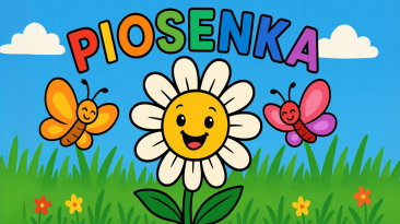 animowana stokrotka i motyle